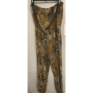 Genady's Collection M Rayon Romper / Jumper Womens Strapless Tube Top Boho